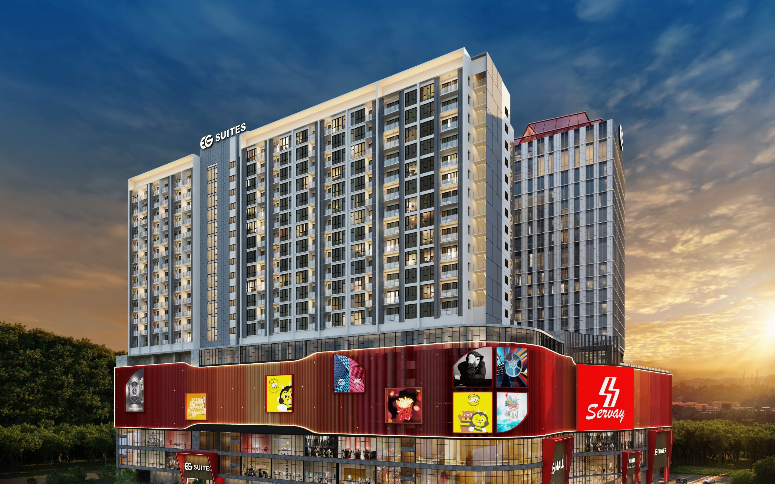 EG Plaza Inanam architectural development image
