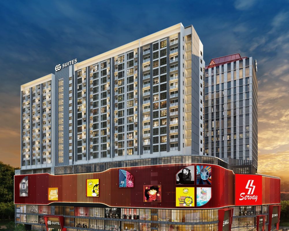 EG Suites mixed-use development exterior